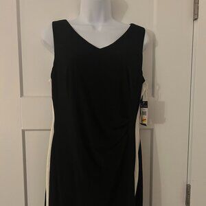 Chaps Midi Black Sleeveless Dress